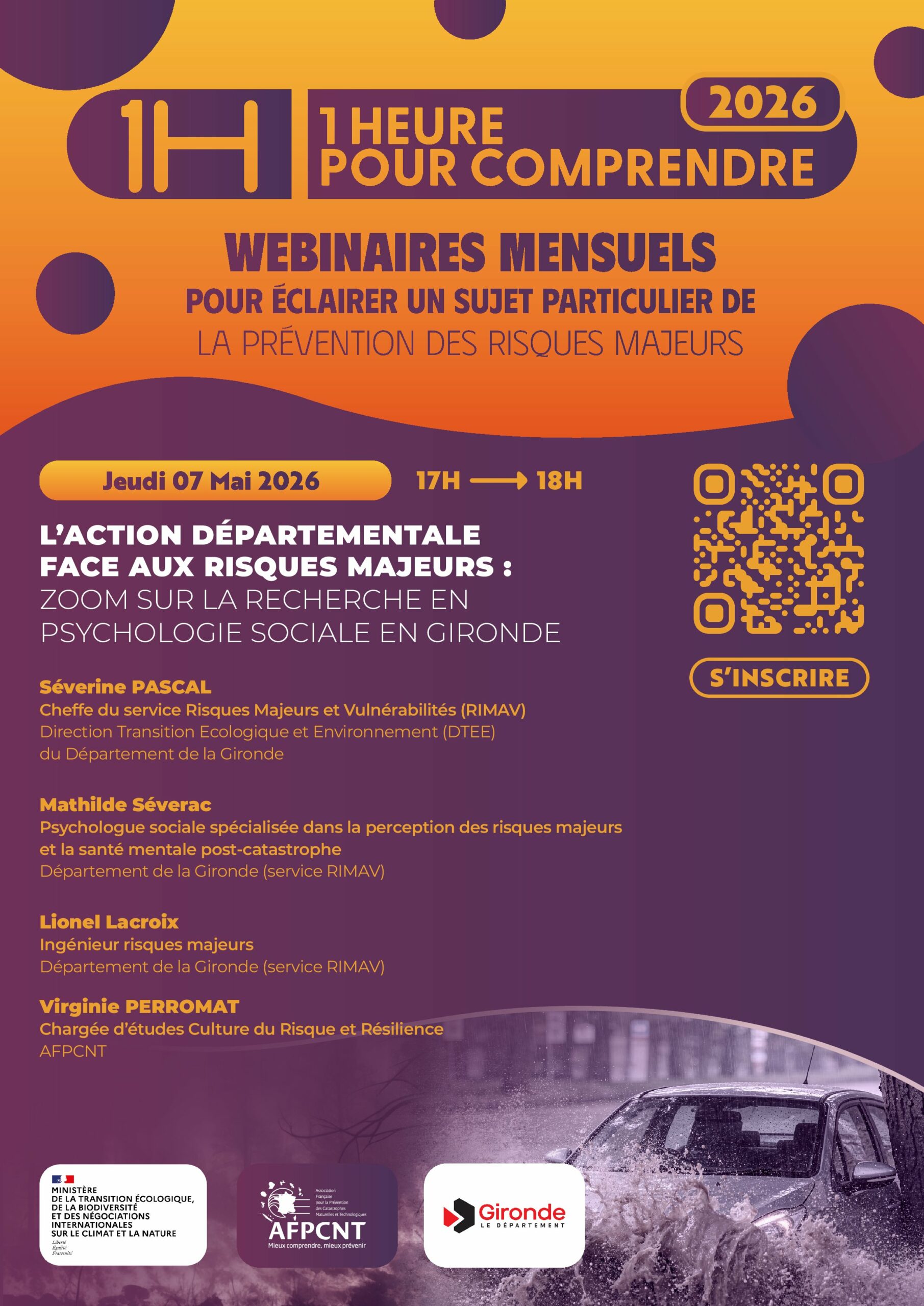 Webinaire 1h pour comprendre L'action départementale et la psychologie sociale face aux risques