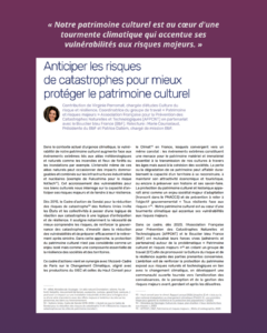 Patrimoine en danger – Vingt sites face au changement climatique » Rapport Réseau Action Climat AFPCNT Article Virginie Perromat