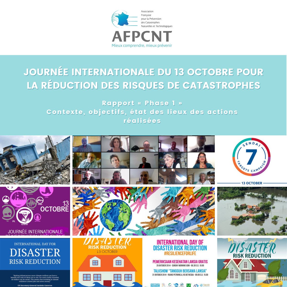 Nouvelle publication de l’AFPCNT : rapport sur la journée internationale du 13 octobre pour la RRC