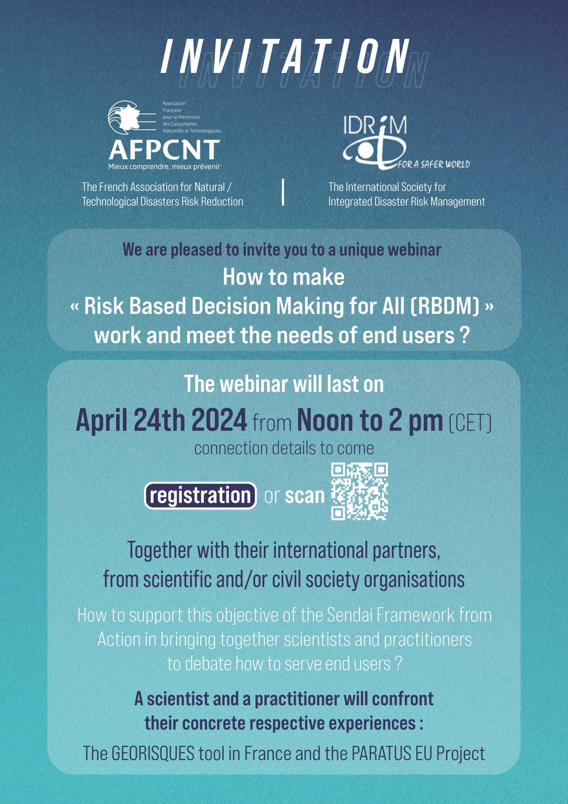 Webinaires / Cycle of webinars “Network of Neworks on good practices for Risk-Based Decision Making”
